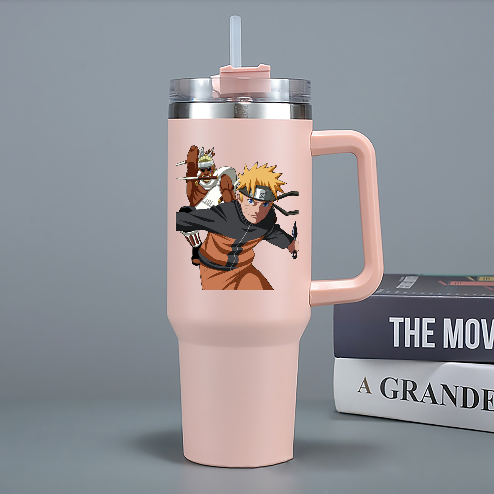 （画像用） NARUTO -ナルト- うずまき ナルト Uzumaki Naruto 1200mL車用タンブラー - クリスタルステッカー（プラスチックストロー付き）